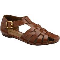 Ravel Women's 'Galston' Leather Flat Sandals in Tan | Size: 8