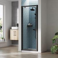 Balterley 6mm Glass Reversible Pivot Shower Door 1900 x 760mm Matt Black