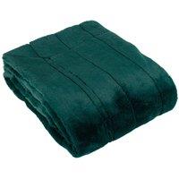 Paoletti Empress Faux Fur Throw in Emerald | Size: 140 cm x 200 cm