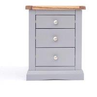 Cabinet Bits Rocca 3 Drawer Bedside Table in Grey