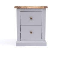 Cabinet Bits Rocca 2 Drawer Bedside Table in Grey