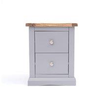 Cabinet Bits Rocca 2 Drawer Bedside Table in Grey