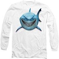 Disney Finding Nemo Bruce Shark Smile Long Sleeve T-Shirt, White | Size: Medium