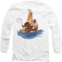 Disney Moana Maui Moana Voyage Long Sleeve T-Shirt, White | Size: XL