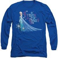Disney Frozen Elsa Has A Frozen Heart Long Sleeve T-Shirt, Royal | Size: XL