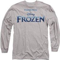 Disney Frozen Logo Long Sleeve T-Shirt, Athletic Heather in Light Grey | Size: Small