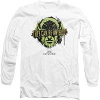 Marvel Secret Invasion Anybody Long Sleeve T-Shirt, White | Size: Large