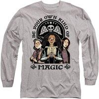 Disney Hocus Pocus 2 Be Your Own Kind Of Magic Becca, Izzy, Cassie Long Sleeve T-Shirt, Athletic Heather in Light Grey | Size: Small