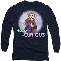 Disney Frozen Stay Curious With Anna Long Sleeve T-Shirt, Navy | Size: XL