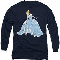 Disney Cinderella Sparkling Princess Long Sleeve T-Shirt, Navy | Size: 2XL