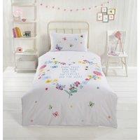 Rapport Home PH Butterflies & Bees Duvet Cover Set with Pillowcase in White | Size: Double