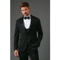 Burton Men's Black Tailored Fit Tuxedo Suit Jacket | Size: 44R