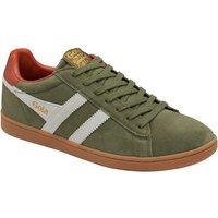 Gola Classics Men's 'Equipe Suede II' Suede Lace-Up Trainers in Khaki | Size: 8