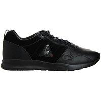 Le Coq Sportif Men's R600 Craft Lace-Up Black Smooth Leather Trainers | Size: 7.5