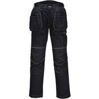 Portwest Men's Holster Stretch Cargo Trousers in Black | Size: 34R
