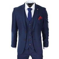Infinity Leather Men's 3 Piece Classic Retro Suit in Navy | Size: 48R