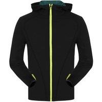 Aston Martin Men's F1 Official Team Long Sleeve Zip Up Black Lifestyle Technical Hoodie in Green | Size: Small