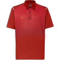 Red Striped Short Sleeve Golf Polo Shirt