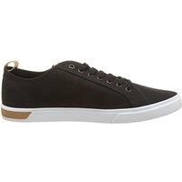 Le Coq Sportif Men's Lace-Up Black Canvas Plimsolls | Size: 7.5