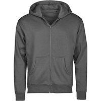 TEE JAYS Men's Urban Hooded Hoodie in Mid Grey | Size: XL