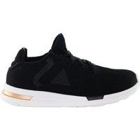 Le Coq Sportif Women's Solas Sparkly/S Nubuck Lace-Up Black Synthetic Trainers | Size: 4