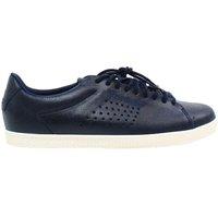 Le Coq Sportif Women's Charline Metallic Lace-Up Blue Suede Leather Trainers | Size: 4