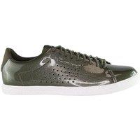 Le Coq Sportif Women's Charline Coated Lace-Up Green Smooth Leather Trainers | Size: 3.5