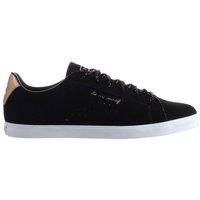 Le Coq Sportif Women's Agate LO Lace-Up Black Smooth Leather Trainers | Size: 5