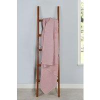 Smart Living Luxurious Zig-Zag Polyester Bedspread - Soft, Stylish, & Durable in Dusty Pink | Size: Double