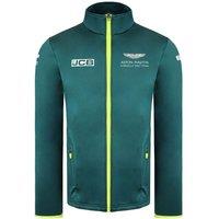 Aston Martin F1 Official Team Long Sleeve Zip UP Green Softshell Jacket | Size: Large