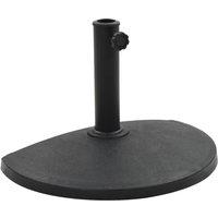 Parasol Base Half Round Polyresin 9 kg Black