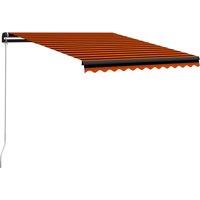 Manual Retractable Awning 350x250 cm Orange and Brown