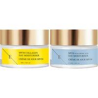 Erth Skin London Daily Defense Duo SPF 30 Hyaluronic Acid Day Cream 50ml + SPF 50 Collagen Day Cream 50ml in White
