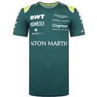 Aston Martin Men's Short Sleeve Round Neck Green T-Shirt | Size: Large