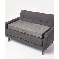 Homescapes Suede Orthopaedic Foam 2 Seater Booster Cushion in Grey
