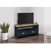 Birlea Corner TV Unit Cream Highgate Entertainment & Oak Farmhouse Shabby Chic in Blue