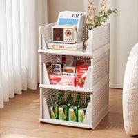 Living and Home 4pcs Stackable PP Pull-Out Wardrobe Organiser Drawers in White