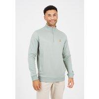 Brave Soul Men's 2 Pack Quarter Zip Jumpers in Light Green | Size: XL