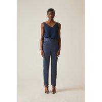 James Lakeland Women's Denim Pin Tuck Jeans in Mid Blue | Size: 18