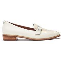 Moda In Pelle Women's 'Fig' Leather Ballet Pumps in Off-White | Size: 5