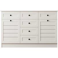 EVUHOME Venice 2 Door 6 Drawer Sideaboard Cabinet in White
