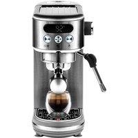 Daewoo Digital Display 20 Bar Espresso Machine FIlter Coffee Maker Pro Milk Frother in Silver