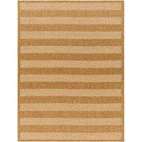 Livabliss Pismo Beach-Modern Brown Tan Yellow Striped In- & Outdoor Jute-Look Rug | Size: 160 cm x 215 cm