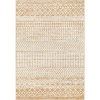 Livabliss Elaziz-Geometric Grey White Beige Taupe Global Living Dining Bedroom Rug in Brown | Size: 160 cm x 230 cm