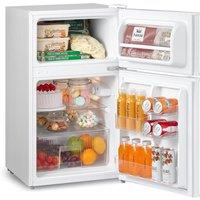 Living and Home 87L 2-Section Fridge Freezer Refrigerator with Light, Removable Shelves, Drawer, Adjustable Thermostat in White
