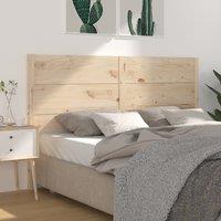 Berkfield Home Headboard 206x4x100 cm Solid Wood Pine in Brown | Size: 206 x 4 x 100 cm