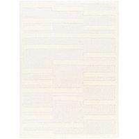 Livabliss Rodos Modern Beige White Soft Plush Pile Rug | Size: 160 cm x 215 cm