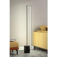 Metal Rectangular LED Floor Lamp with Black Base