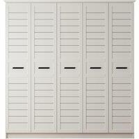 Venice Xl 5 Door Wardrobe, White