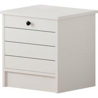 EVUHOME Sabro 1 Door Bedside Table, White